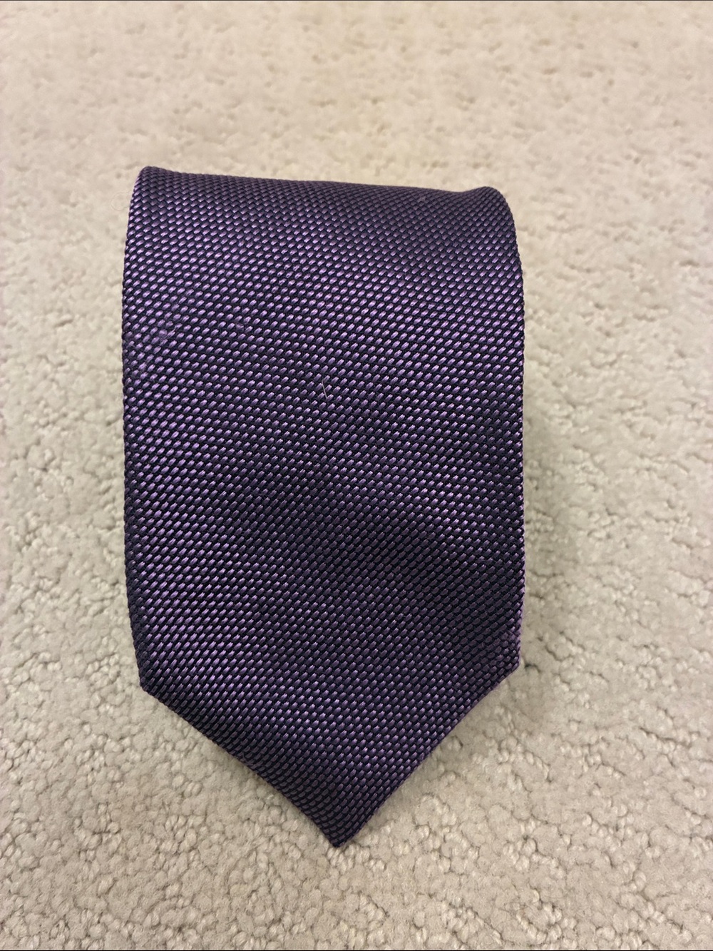 Dolce & Gabbana Deep Purple Textured Silk Tie 👵MT
